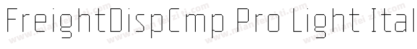 FreightDispCmp Pro Light Italic字体转换